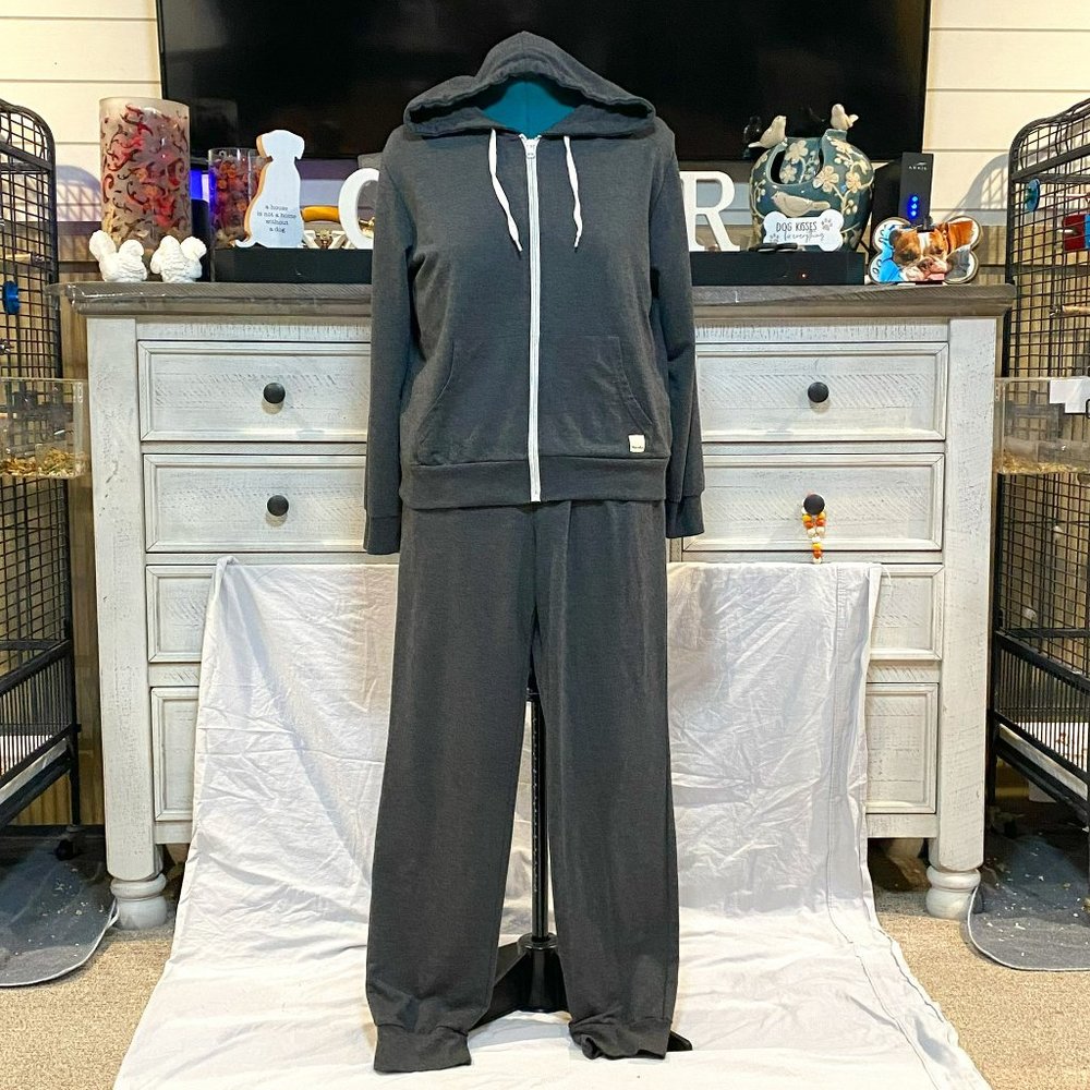 Dark Gray Jacket Sweat Suit with Pants XL